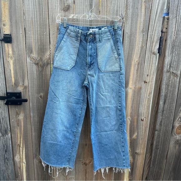 PAIGE Denim - PAIGE Light Blue Sasha Ankle Wide Leg Jeans Size 28